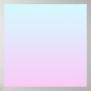 Poster Arrière - plan de dégradé rose et bleu pastel