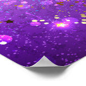 Poster Arrière - plan de feuille violet avec étoiles (Coin)