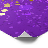 Poster Arrière - plan de feuille violet avec étoiles (Coin)