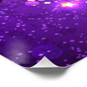 Poster Arrière - plan de feuille violet avec étoiles (Coin)