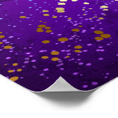 Poster Arrière - plan de feuille violet avec étoiles (Coin)