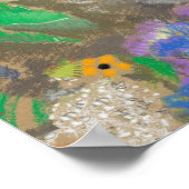 Poster Arrière - plan de fleurs abstrait d'Odilon Redon. (Coin)