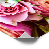 Poster Arrière - plan de fleurs d'été, bouquets de fleurs (Coin)