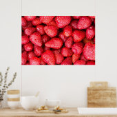 Poster Arrière - plan de fraises (Cuisine)