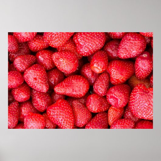 Poster Arrière - plan de fraises (Devant)