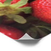 Poster Arrière - plan de fraises (Coin)