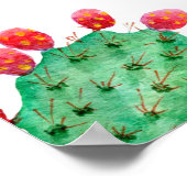 Poster Arrière - plan de jeu de cactus transparent en aqu (Coin)