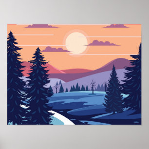 Poster Arrière - plan de la collection d'hiver