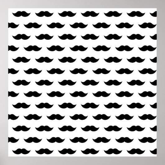 Poster Arrière - plan de la moustache noire (Devant)