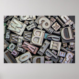 Poster arrière - plan de lettres de grunge vintages aléat