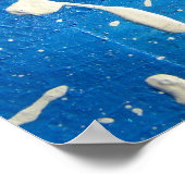 Poster Arrière - plan de médias mixtes bleu, votre texte (Coin)