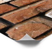 Poster Arrière - plan de mur de briques (Coin)
