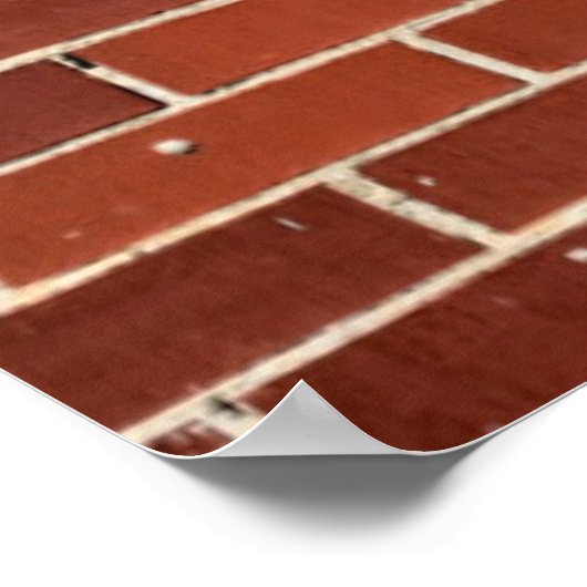 Poster Arrière-plan de mur en briques rouges (Coin)