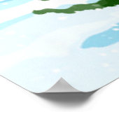 Poster Arrière - plan de noël d'hiver. Pin bois et sn (Coin)