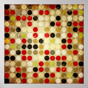 Poster arrière - plan de papier grunge avec motif de cerc