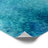 Poster Arrière - plan de papier turquoise à aquarelle ble (Coin)