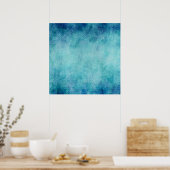 Poster Arrière - plan de papier turquoise à aquarelle ble (Cuisine)