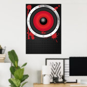 Poster Arrière - plan de parti (Bureau à domicile)