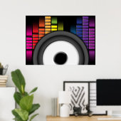 Poster Arrière - plan de parti (Bureau à domicile)