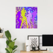 Poster Arrière - plan de parti (Bureau à domicile)