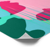 Poster Arrière - plan de peau de léopard Abstrait coloré. (Coin)