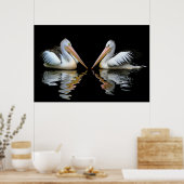 Poster Arrière - plan de Pélicans australiens (Cuisine)