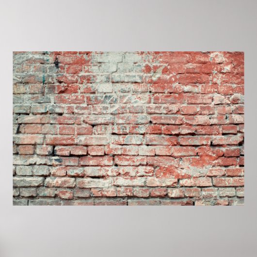 Poster Arrière - plan de texture de mur de brique rouge v (Devant)