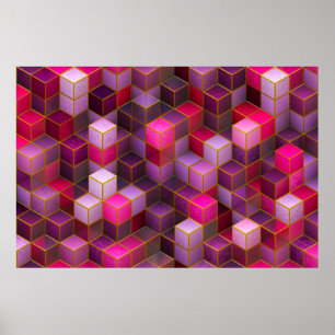 Poster Arrière - plan de texture de surface du cube