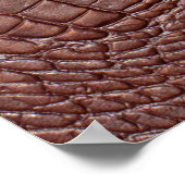 Poster Arrière-plan de texture en cuir Brown, fond, abstr (Coin)