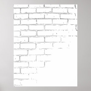 Poster Arrière - plan de texture murale de briques