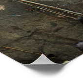 Poster Arrière - plan de texture murale en briques mélang (Coin)