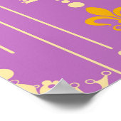 Poster Arrière - plan de texture sans couture en style ré (Coin)