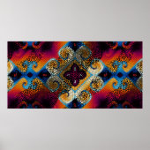 Poster Arrière - plan de texture sans soudure. Ondes diag (Devant)