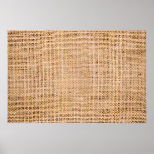 Poster Arrière - plan de texture tissée en tissu de sac d