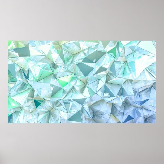 Poster Arrière - plan de triangle cristal. (Devant)