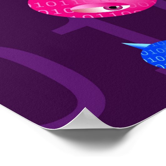 Poster Arrière - plan de virus (Coin)