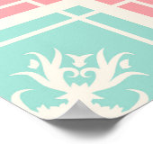 Poster Arrière - plan décoratif avec éléments sans soudur (Coin)