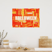 Poster Arrière - plan d'Halloween comme publicité marketi (Cuisine)
