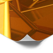 Poster Arrière - plan d'or festif avec triangles, salle d (Coin)