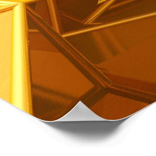 Poster Arrière - plan d'or festif avec triangles, salle d (Coin)