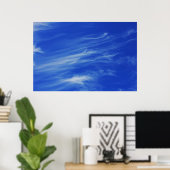 Poster Arrière - plan du ciel bleu. (Bureau à domicile)