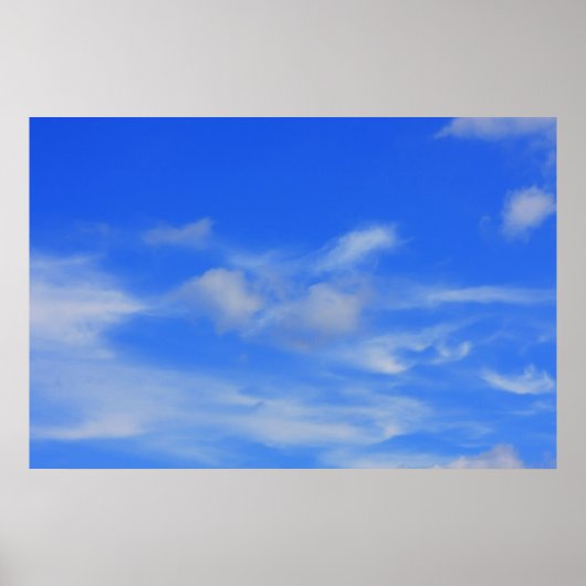 Poster Arrière - plan du ciel bleu. (Devant)