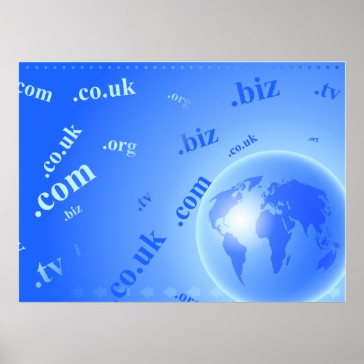 Poster Arrière - plan du Globe du domaine (Devant)