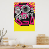 Poster Arrière - plan du parti rétro (Cuisine)