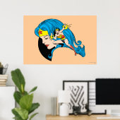 Poster Arrière - plan du profil Wonder Woman (Bureau à domicile)