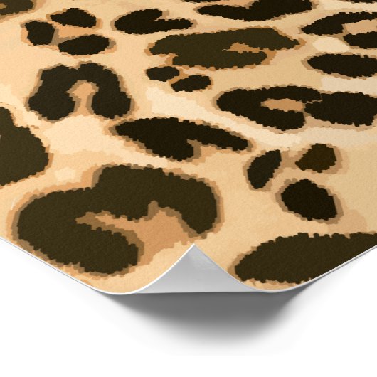 Poster Arrière - plan Empreinte de léopard (Coin)
