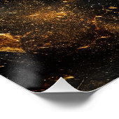 Poster Arrière - plan en acier brûlé (Coin)