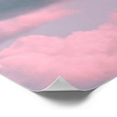 Poster Arrière - plan esthétique avec beau ciel turquoise (Coin)