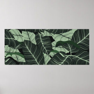 Poster Arrière - plan feuille de luxe nature. Modèle flor