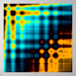 Poster Arrière - plan géométrique abstrait coloré avec mo